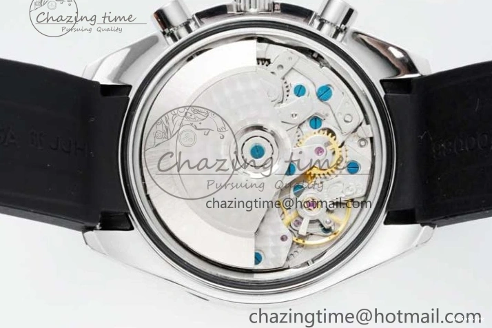 0601 SportInspired Speedmaster Racing Master SS HKF Best Edition Blue Black Dial on Black Rubber Strap A 7817